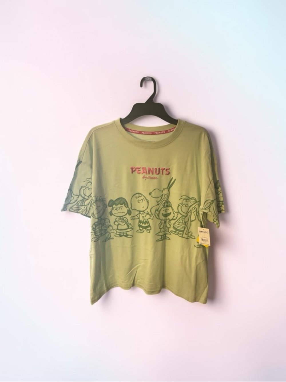 Peanuts Green Graphic Tee for Kids - Light Green